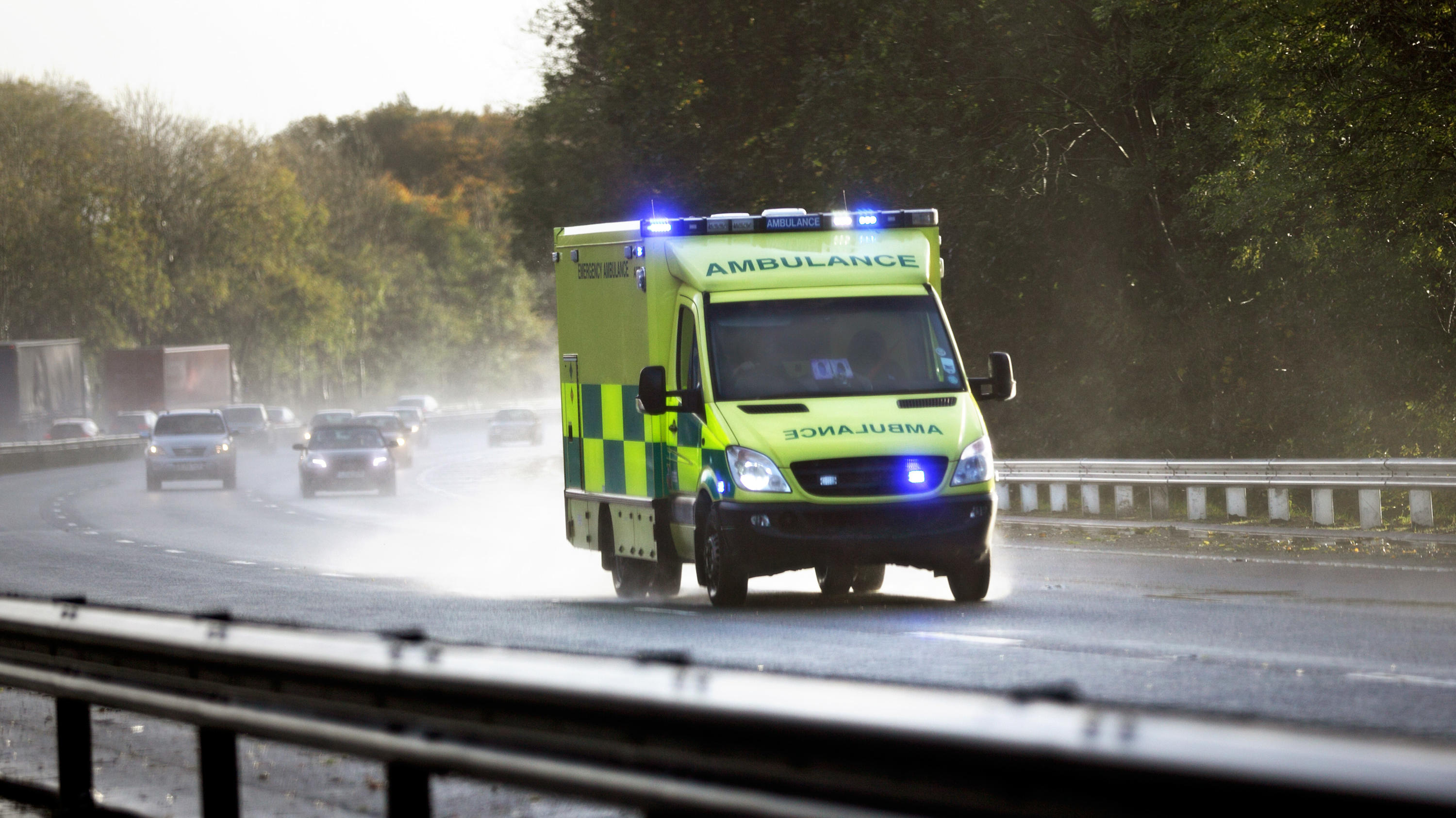 Ambulance on route to an incident